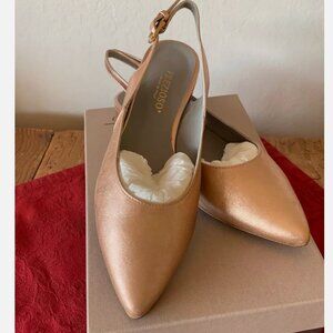 Prezioso Italy Iridescent Pointed Toe Slingbacks - new in box- Italy 39, US 9